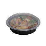 SafePro MC723, 24 Oz. Round Microwavable Containers Combo, Black Bottom, 150/CS