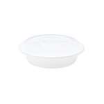 SafePro MC723W, 24 Oz. Round Microwavable Containers Combo, White Bottom, 150/CS
