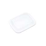 SafePro MC818W, 12 Oz. Rectangular Microwavable Containers Combo, White Bottom, 150/CS