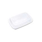 SafePro MC838W 24 Oz. Rectangular Microwavable Containers Combo, White Bottom, 150/CS