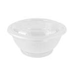 SafePro NB48W, 48 Oz White Round Microwavable Noodle Bowl with Lid, 150/CS