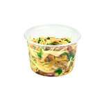 SafePro PTRDC16, 16 Oz PET Clear Round Deli Containers, 500/CS. Lids Sold Separately.