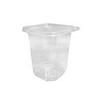 PTTESDC32, 32 Oz PET Clear Tamper Evident Square Deli Container, 500/CS. Lids Sold Separately.