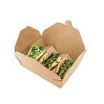 Safepro Eco SB03 66 Oz 8.5x6.25x2.5-Inch Take-out Microwavable Kraft Paper Container #3, 200/CS