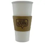 SafePro SB20J, Printed Kraft Jacket/Sleeve for 10-24 Oz Hot Cups, 1000/CS