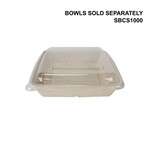 SafePro Eco SBCS1000F PET Clear Square Lid for Fiber Trays (SBCS1000, SBCS1000-3), 300/CS
