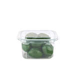 SafePro SC1-06, 6 Oz Clear PET Square Deli Containers, 500/CS. Lids Sold Separately.