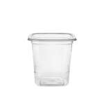 SafePro SC1-14, 14 Oz Clear PET Square Deli Containers, 500/CS. Lids Sold Separately.