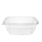 SafePro SC4-42C, 42 Oz Shallow Clear PET Square Containers, 140/CS. Lids Sold Separately.