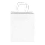 SafePro TEMW, 8x4x10-Inch White Paper Shopping Bag with Handles, 250/CS