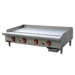 Sierra SRTG-48, 48-Inch Heavy-Duty Thermostatic Gas Griddle with 4 Burners, 120,000 BTU (Discontinued)