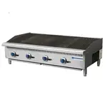 Standard Range SR-CB48-M, 48-Inch Gas Countertop Radiant Charbroiler - 140,000 BTU