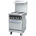 Standard Range SR-ER24-208, 24-Inch Electric Range with 4 Burners and Standard Oven - 208V, 3 Phase