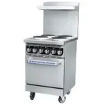 Standard Range SR-ER24-240, 24-Inch Electric Range with 4 Burners and Standard Oven - 240V, 1 Phase