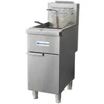 Standard Range SR-F3-NG, 40 lb. Stainless Steel Deep Fryer Natural Gas 90,000 BTU