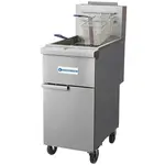 Standard Range SR-F4-NG, 50 lb. Natural Gas Stainless Steel Floor Fryer - 120,000 BTU