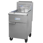 Standard Range SR-F5-NG, 80 lb. Natural Gas Stainless Steel Floor Fryer - 150,000 BTU