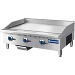 Standard Range SR-G36-M, 36-Inch Countertop 3 Burner Gas Griddle with Manual Control - 90,000 BTU