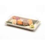 STI ST-5G-LID, 8.63x3.5-Inch OPS Clear Plastic Sushi Tray Lid, 800/CS (Bases Sold Separately)