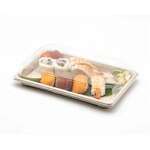STI ST-6G-LID, 8.63x3.5 PET Clear Plastic Sushi Tray Lid, 800/CS (Base Sold Separately)