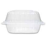 Sure Earth 113961, 6x6-Inch 1-Compartment MFPP-Like Plastic Hinged Container, 300/CS