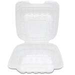 Sure Earth 113961, 6x6-Inch 1-Compartment MFPP-Like Plastic Hinged Container, 300/CS
