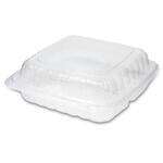 Sure Earth 113964, 8x8-Inch 3-Compartment MFPP-Like Plastic Hinged Container, 200/CS