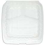 Sure Earth 113968, 9x9-Inch 3-Compartment MFPP-Like Plastic Hinged Container, 150/CS