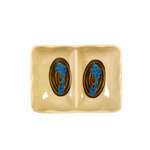 Thunder Group 0002J 1.5 Oz 3.63 x 2.75 Inch Asian Wei Melamine Divided Sauce Dish, DZ