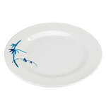Thunder Group 1010BB 10.38 Inch Asian Blue Bamboo Melamine Round White Plate, DZ