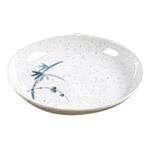 Thunder Group 1028BB 2 Oz 3.5 Inch Asian Blue Bamboo Melamine White Sauce Dish, DZ