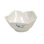 Thunder Group 1036BB 3 Oz Asian Blue Bamboo Melamine Round White Dish, DZ