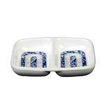 Thunder Group 1102DL 2 Oz 3.38 x 2.75 Inch Diameter Asian Blue Dragon Melamine Twin Sauce Dish, DZ
