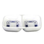 Thunder Group 1102TB 2 Oz 3.38 x 2.75 Inch Asian Lotus Melamine Twin Sauce Dish, DZ