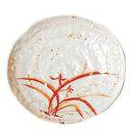 Thunder Group 1806 6 Inch Diameter Asian Gold Orchid Melamine Lotus Shape Plate, DZ