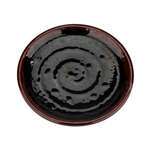 Thunder Group 1812TM 12 Inch Asian Tenmoku Melamine Lotus Shape Plate, DZ