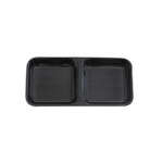 Thunder Group 19002BK 4 Oz 6 x 3 Inch Western Classic Black Melamine Rectangular Twin Sauce Dish, DZ