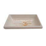 Thunder Group 1901GD 2 Oz 3.75 x 2.5 Inch Diameter Asian Gold Orchid Melamine Rectangular Sauce Dish, DZ