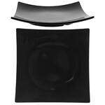 Thunder Group 24012BK 12.38 Inch Western Classic Black Melamine Flare Plate, DZ
