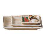 Thunder Group 2406 8 Oz 6.25 x 4.75 Inch Asian Gold Orchid Melamine Wave Rectangular Plate, DZ