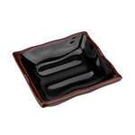 Thunder Group 2406TM 8 Oz 6.25 x 4.75 Inch Asian Tenmoku Rectangular Melamine Wave Plate, DZ