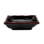 Thunder Group 2408TM 12 Oz 8.5 x 5.75 Inch Asian Tenmoku Rectangular Melamine Wave Plate, DZ