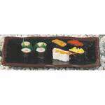 Thunder Group 2412TM 11.25 x 7.25 Inch Asian Tenmoku Rectangular Melamine Wave Plate, DZ