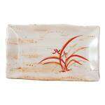 Thunder Group 2416 15.5 x 10.75 Inch Asian Gold Orchid Melamine Wave Rectangular Plate, DZ