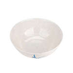Thunder Group 3506BB 10 Oz 4.5 Inch Asian Blue Bamboo Melamine Round White Special Bowl with Lid, DZ