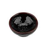 Thunder Group 3704TM 10 Oz 4.5 Inch Asian Tenmoku Round Melamine Wave Rice Bowl, DZ