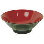 Thunder Group 5185JBR 42 Oz 8.5 Inch Asian Two Tone Melamine Red and Black Round Medium Noodle Bowl, DZ