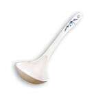 Thunder Group 7006BB 2.5 Oz 9.75 x 3.38 Inch Asian Blue Bamboo Melamine White Soup Ladle, DZ