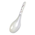 Thunder Group 7007BO 2.5 Oz 8.75x2.75-Inch Asian Melamine White Bamboo Ladle/Spoon, DZ