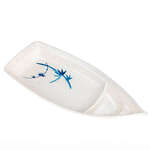 Thunder Group 8004BB 13 Oz 9.5 x 4.5 Inch Asian Blue Bamboo Melamine Small White Sushi Boat, DZ